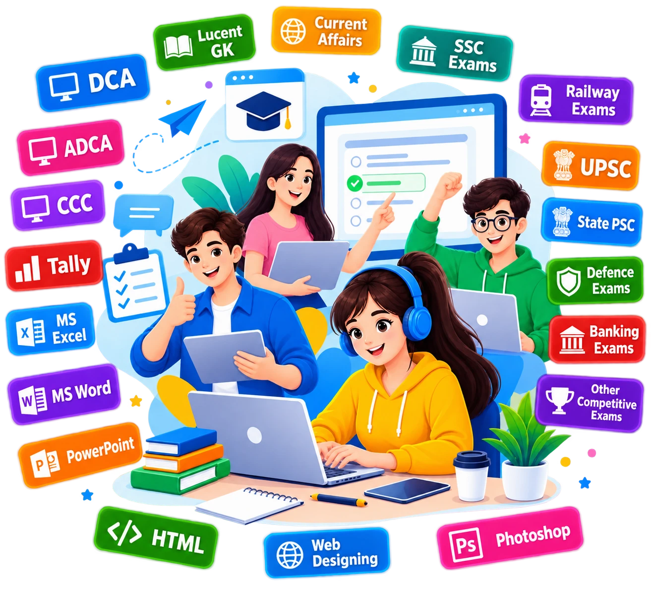Sharda Test Students Practice